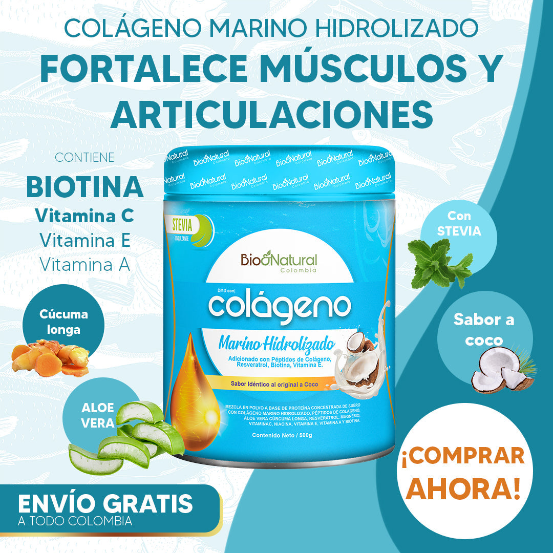 COLÁGENO MARINO HIDROLIZADO X 500 Gr